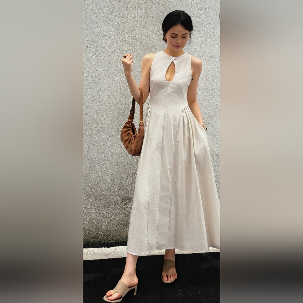 Brand NEW Elegant Cut Out Button Front Dress
